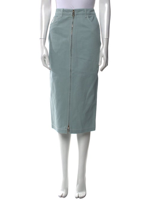 Fendi Whipstitch Trim Midi Length Skirt