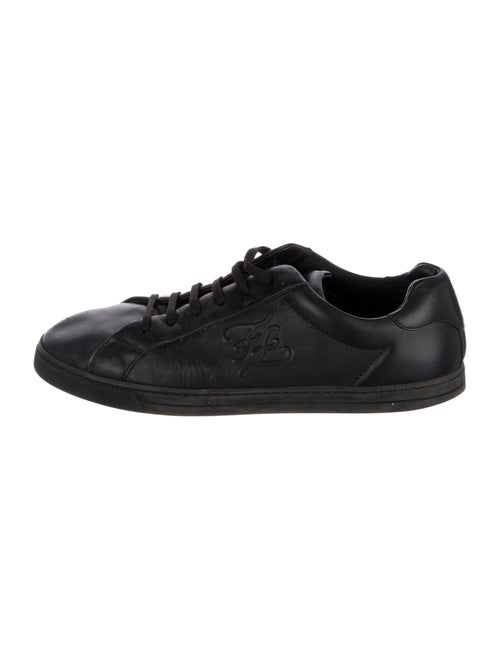 Fendi Karligraphy Accent Leather Sneakers