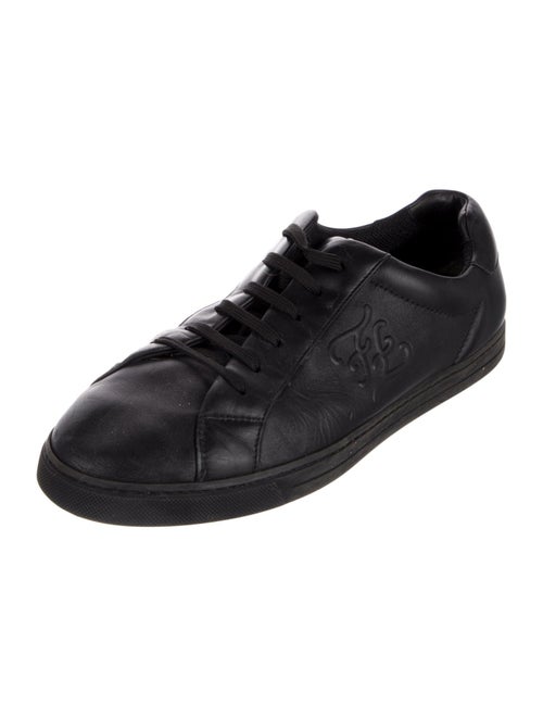 Fendi Karligraphy Accent Leather Sneakers