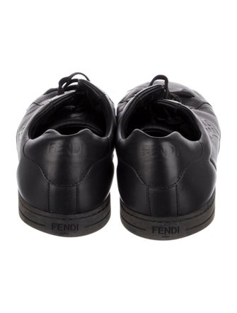 Fendi Karligraphy Accent Leather Sneakers