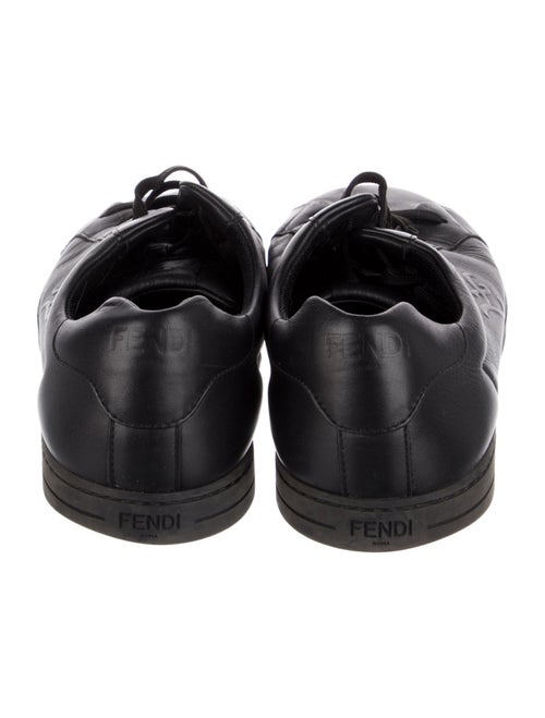 Fendi Karligraphy Accent Leather Sneakers