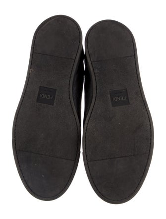 Fendi Karligraphy Accent Leather Sneakers