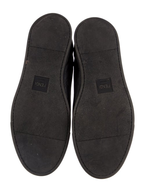 Fendi Karligraphy Accent Leather Sneakers