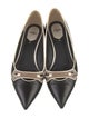 Fendi Leather Studded Accents Ballet Flats