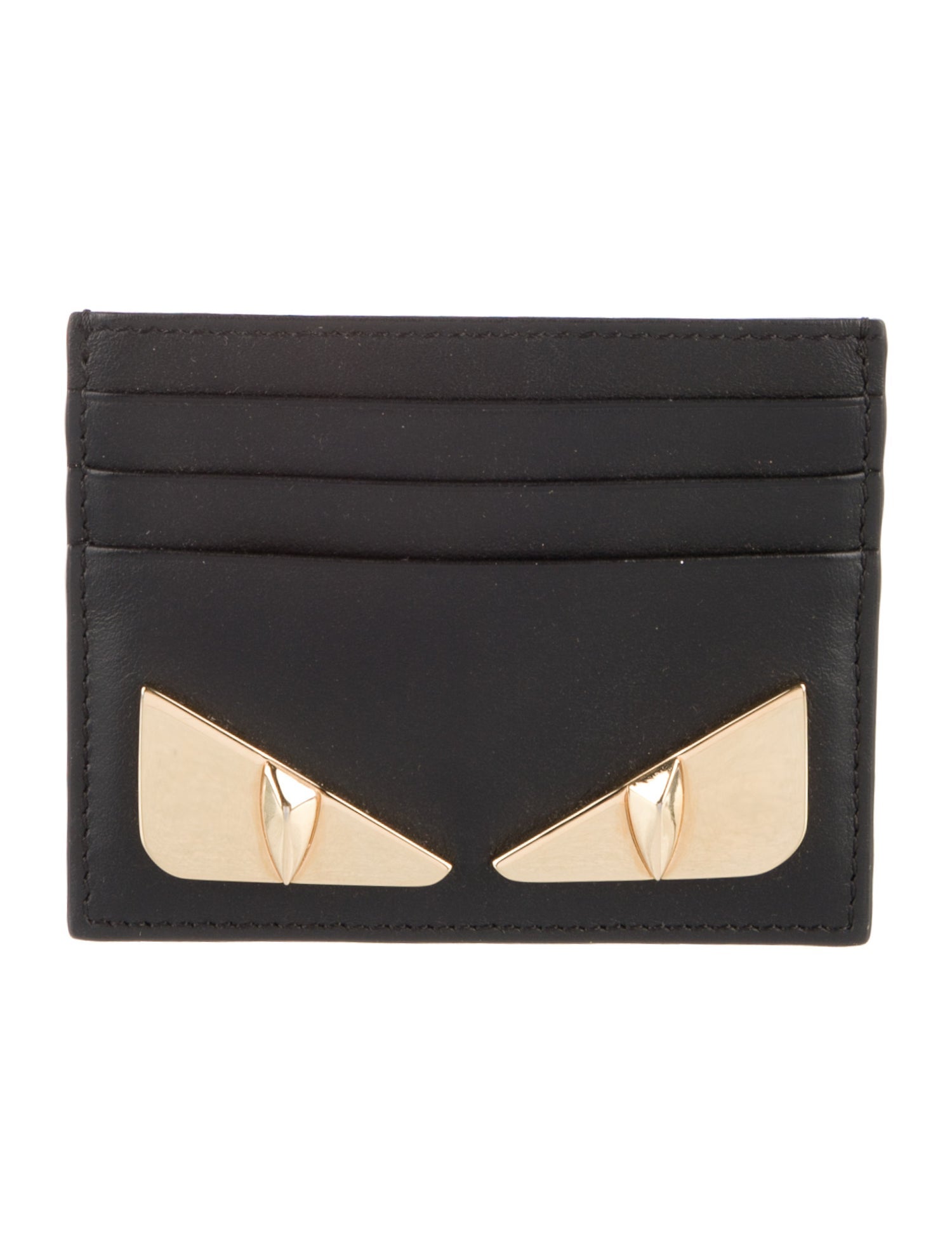 Fendi Monsters Motif Leather Card Holder