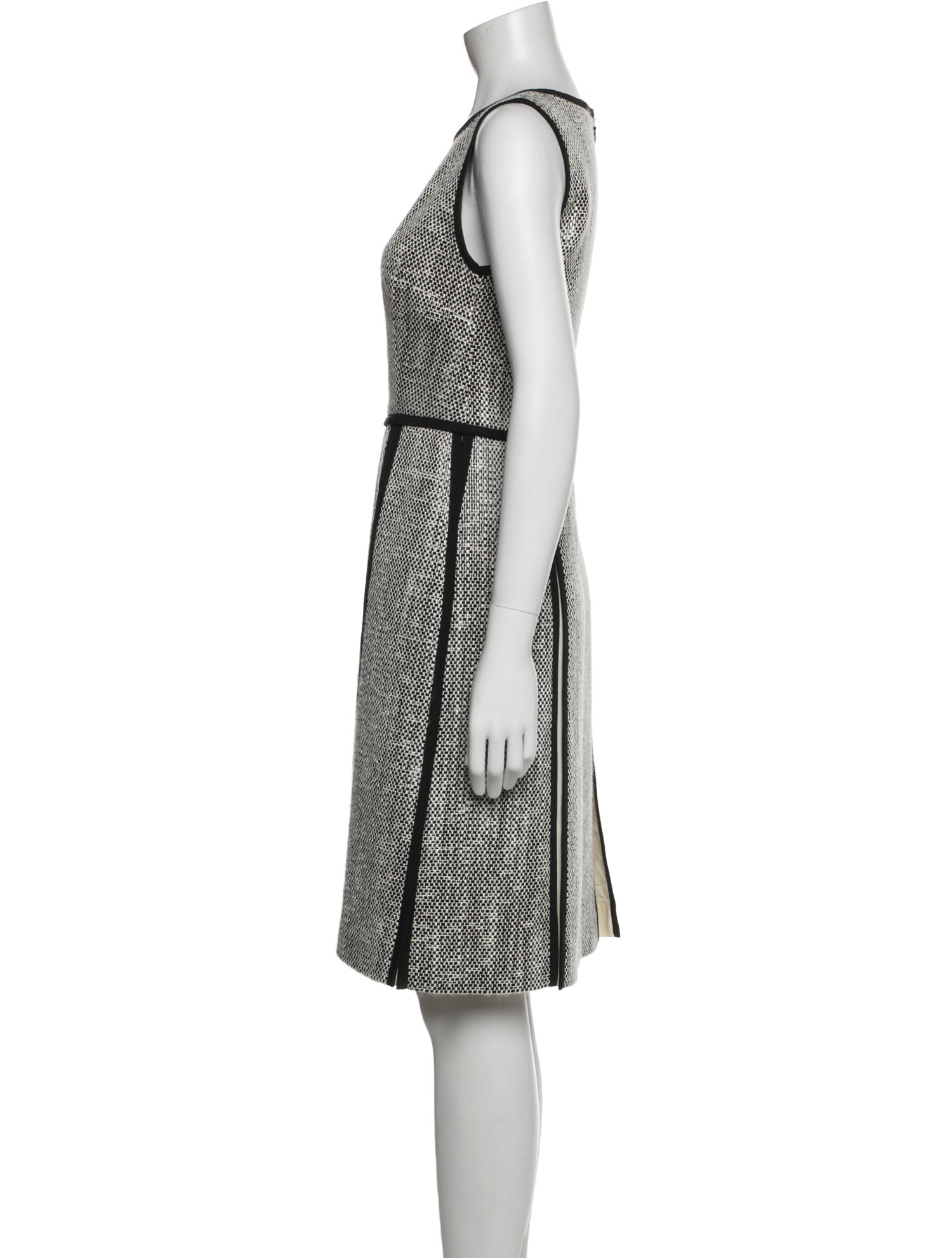 Fendi Tweed Pattern Knee-Length Dress