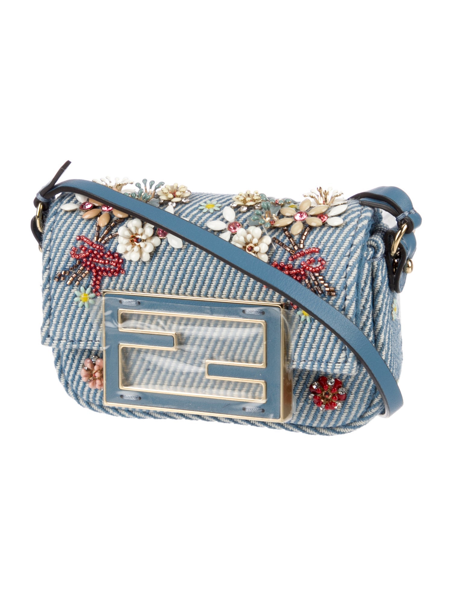 Fendi Denim Baguette Nano
