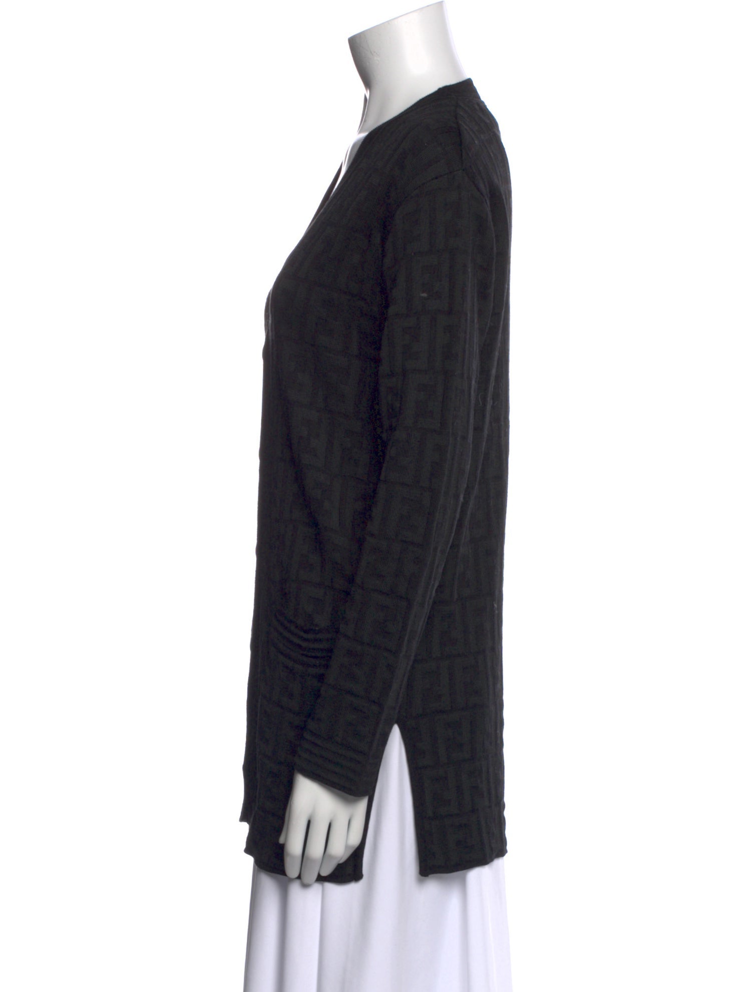 Fendi Printed V-Neck Sweater