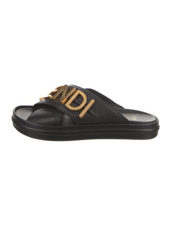 Fendi Leather Slides