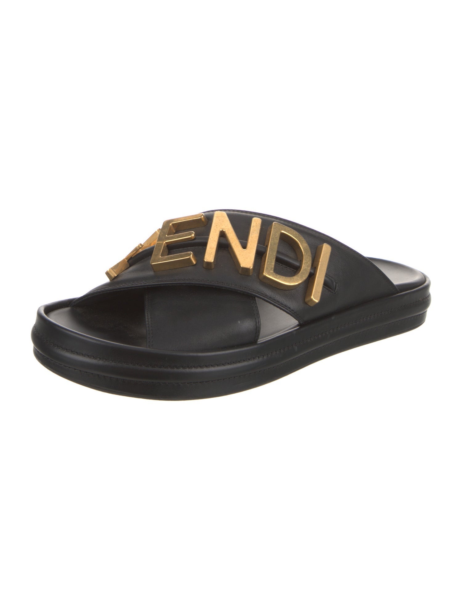 Fendi Leather Slides