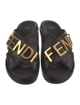 Fendi Leather Slides