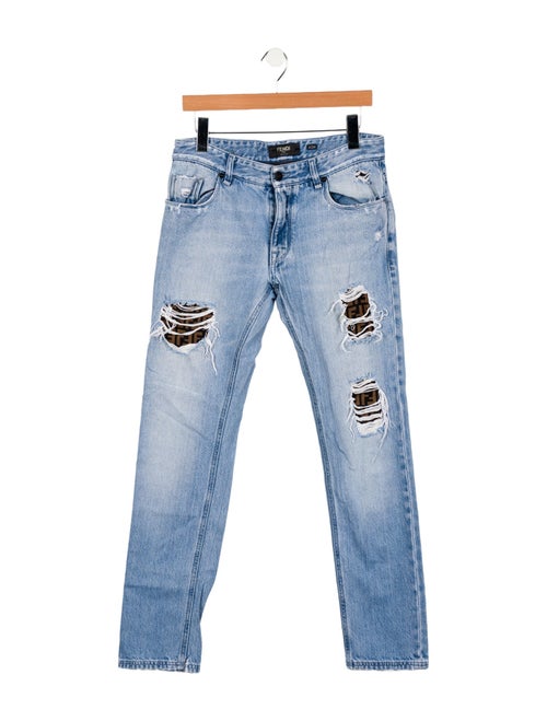 Fendi Zucca FF Logo Skinny Jeans