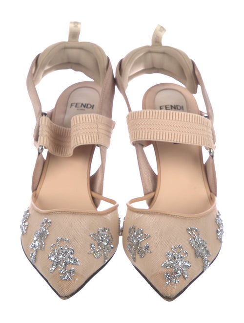Fendi Mesh Slingback Pumps
