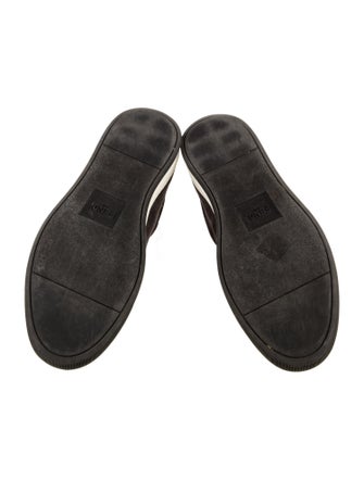 Fendi Monsters Motif Suede Sneakers