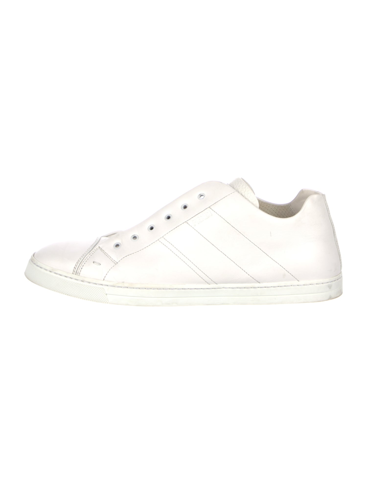 Fendi Zucca FF Logo Leather Sneakers