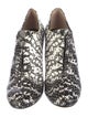 Fendi Snakeskin Animal Print Lace-Up Boots