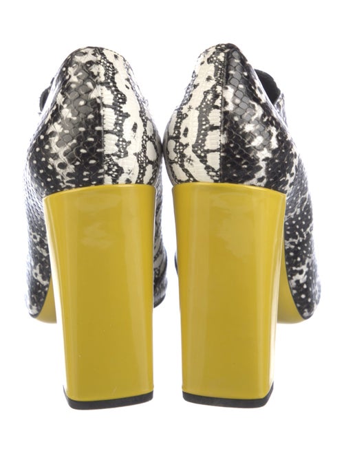 Fendi Snakeskin Animal Print Lace-Up Boots