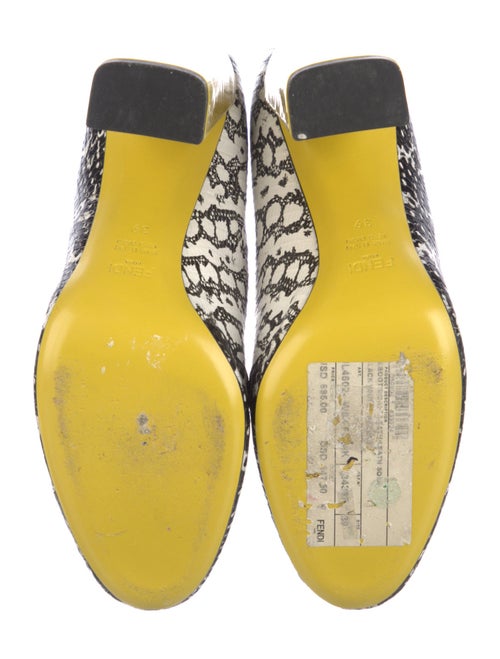 Fendi Snakeskin Animal Print Lace-Up Boots