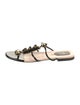 Fendi Spike Accents Patent Leather Slides