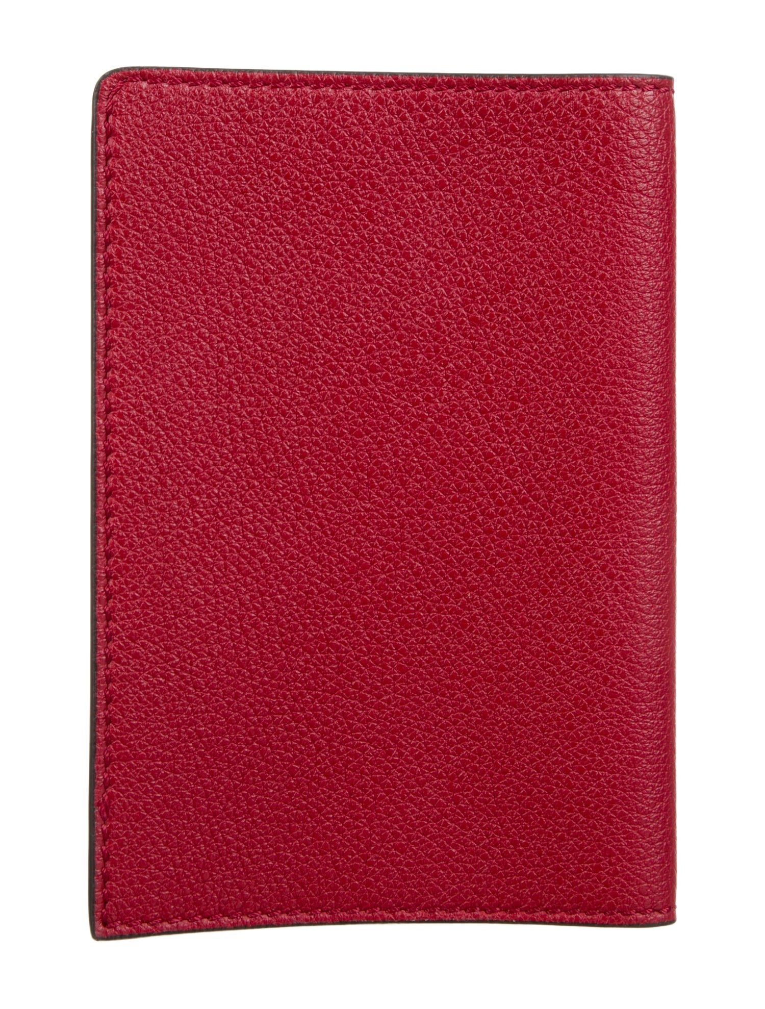 Fendi Red Leather Passport Case