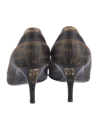 Fendi Zucca FF Logo Canvas Pumps