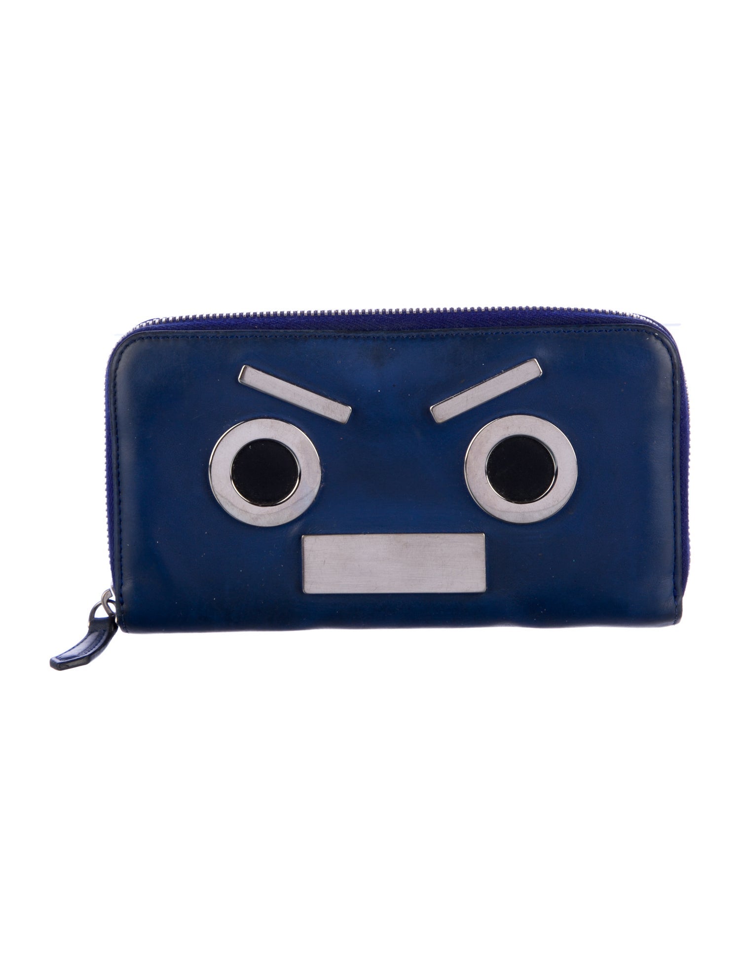 Fendi Robot Continental Wallet Faces Motif Continental Wallet