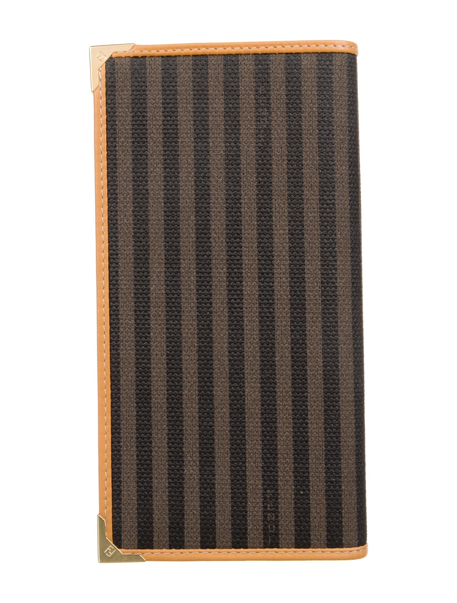 Fendi Vintage Pequin Pattern Bifold Wallet