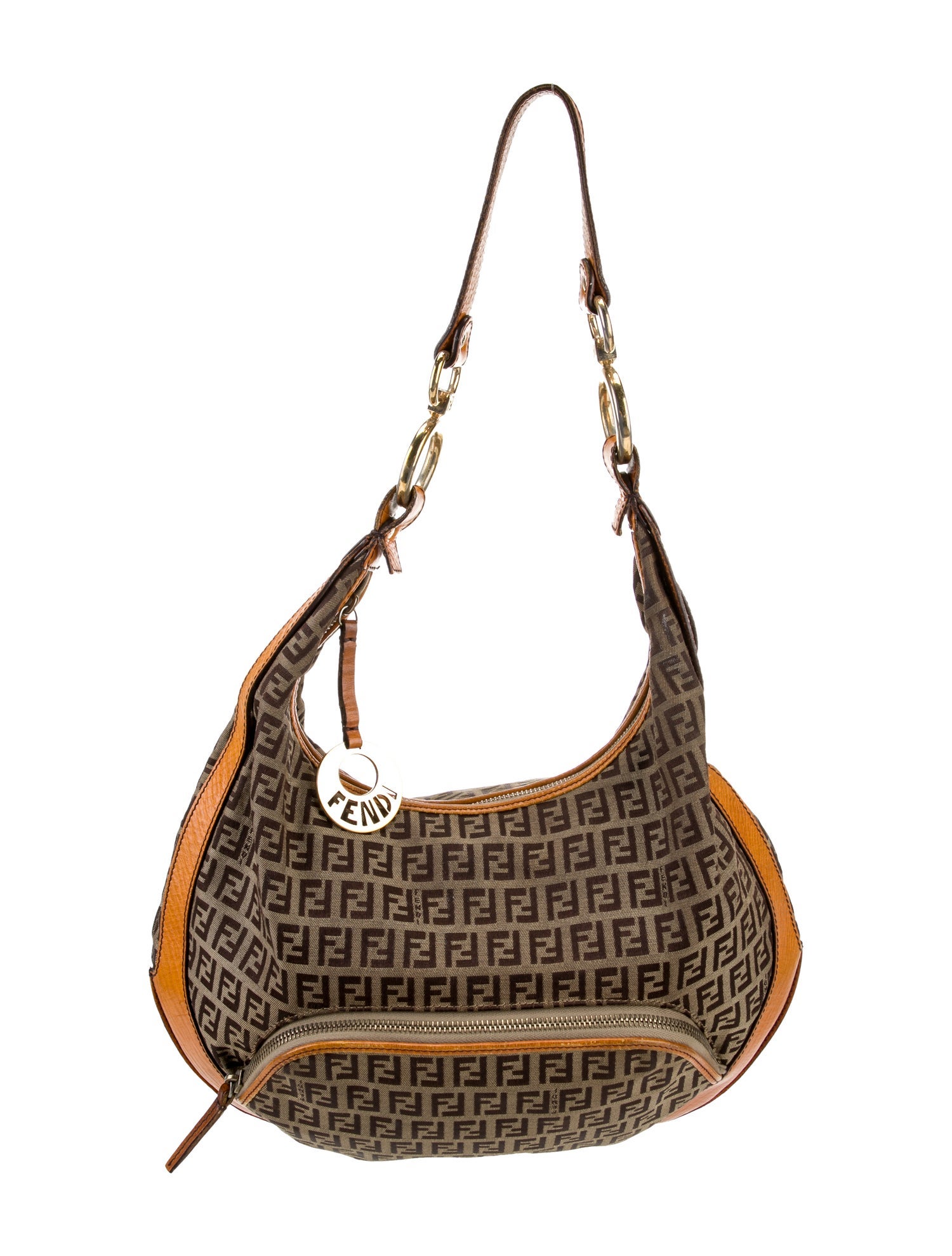 Fendi Zucchino FF Shoulder Bag