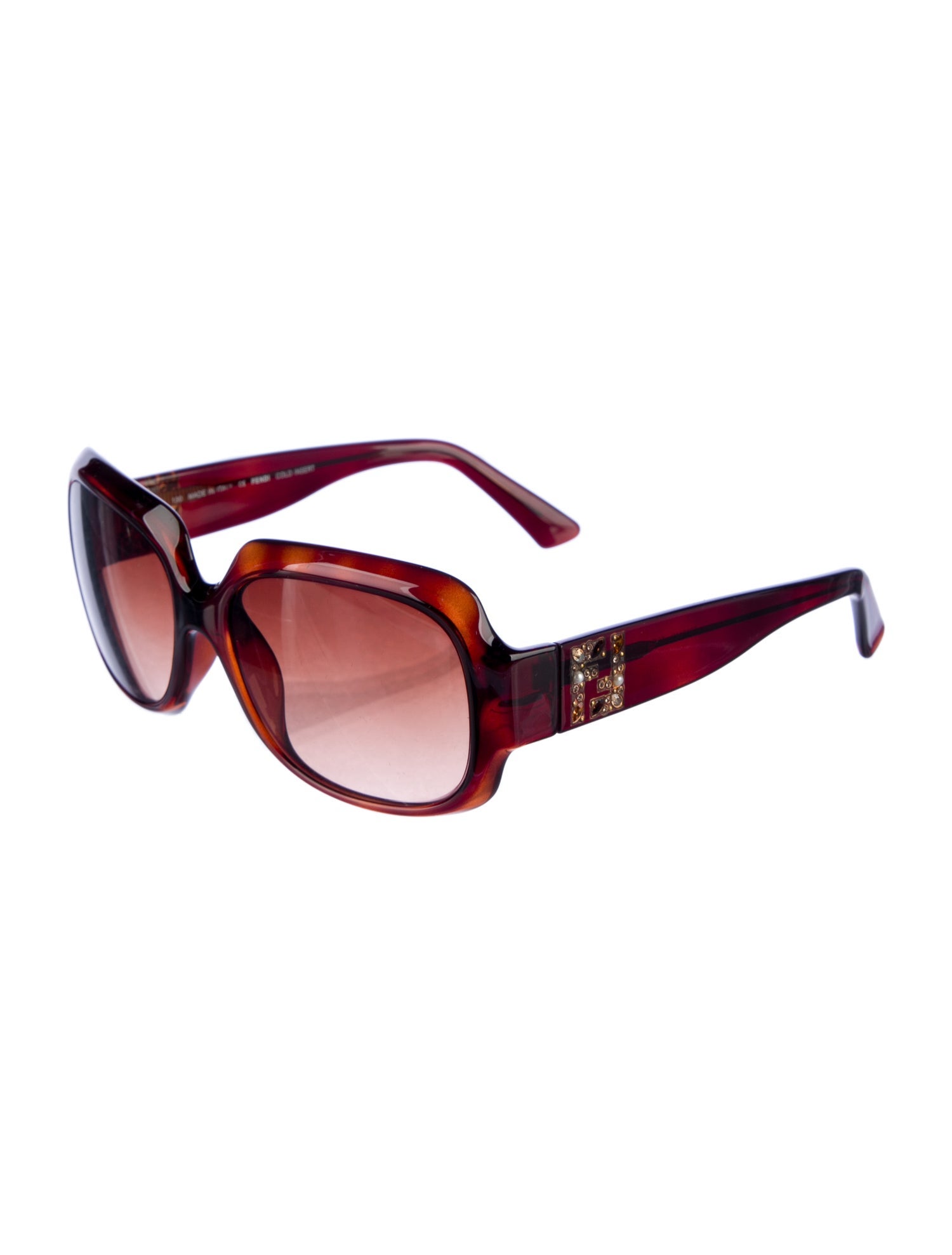 Fendi Zucca FF Logo Square Sunglasses