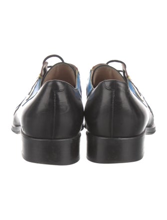 Fendi Monsters Motif Leather Oxfords