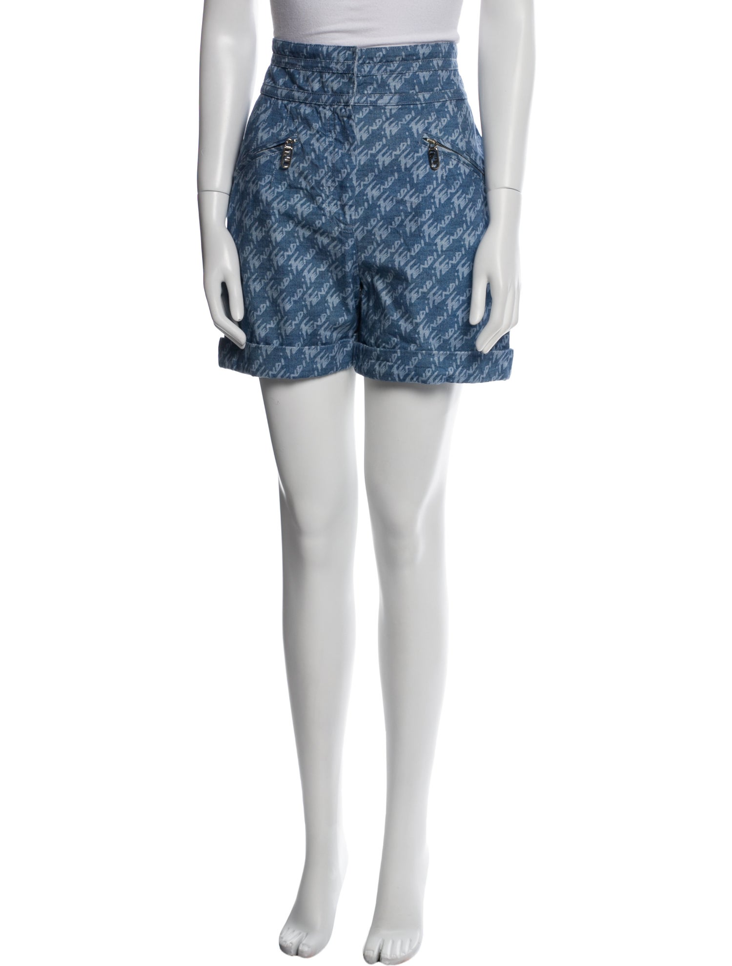 Fendi Printed Mini Shorts