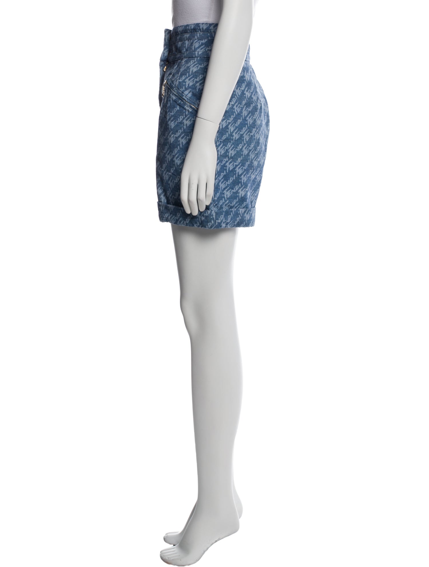 Fendi Printed Mini Shorts