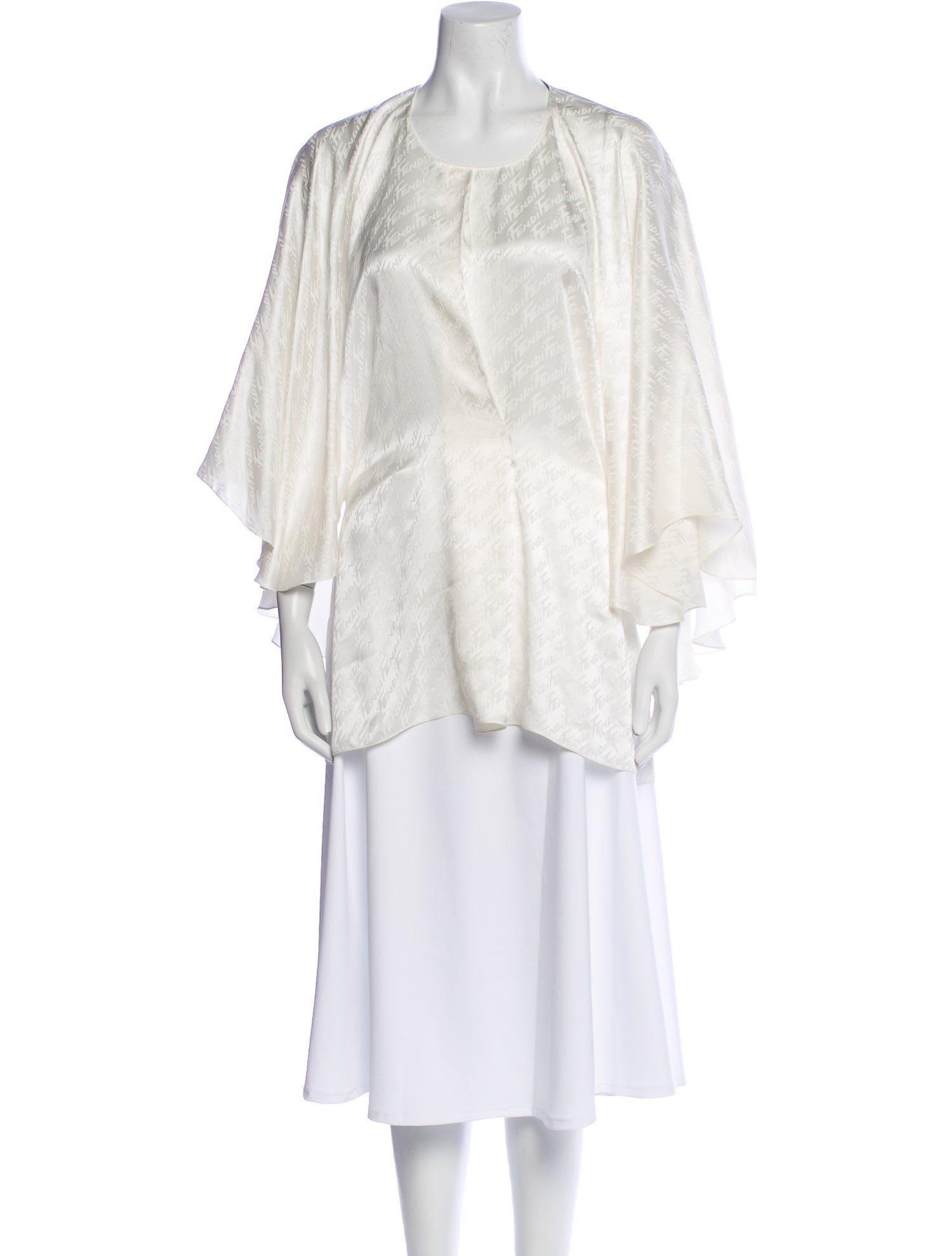 Fendi Silk Crew Neck Tunic