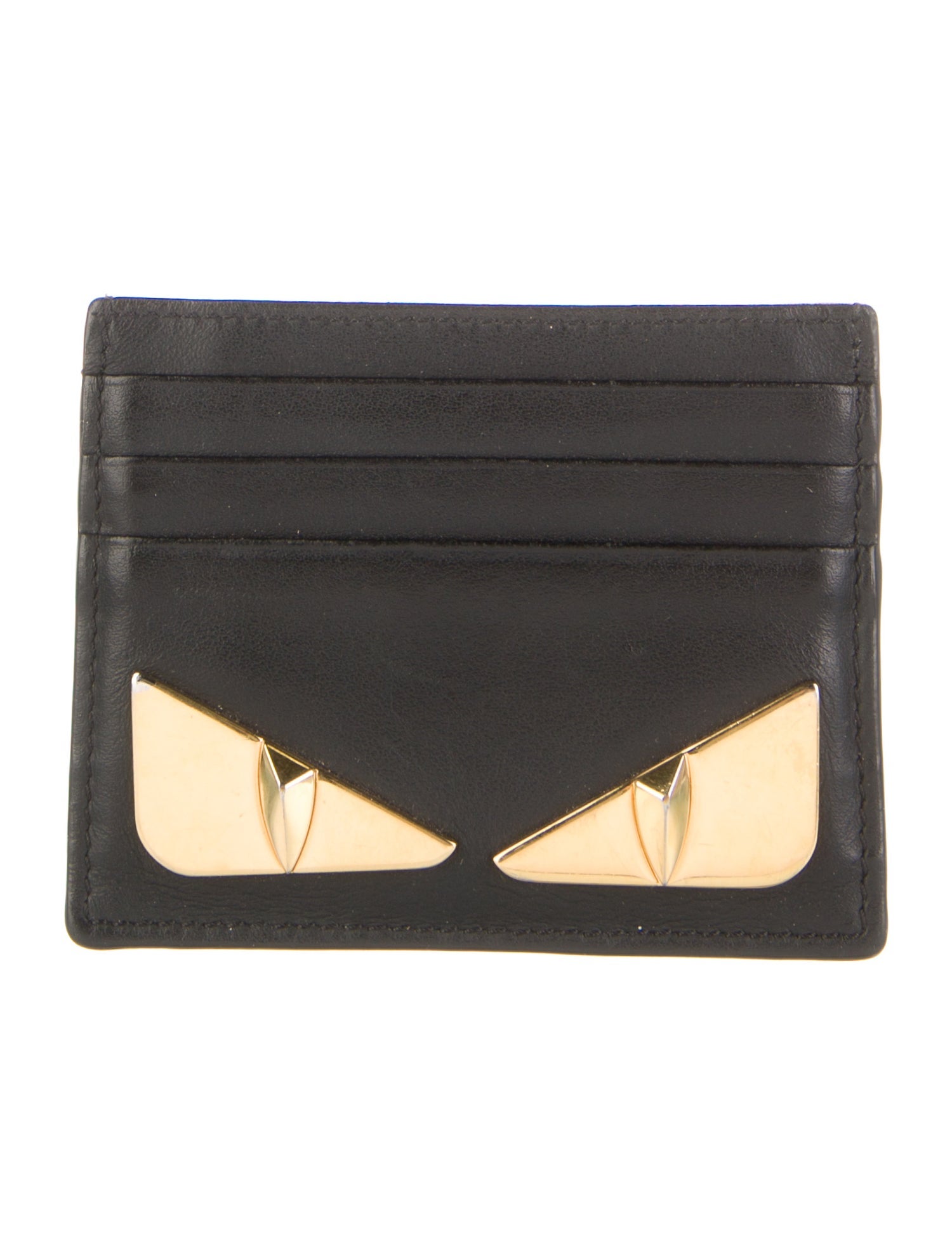 Fendi Monsters Motif Leather Card Holder