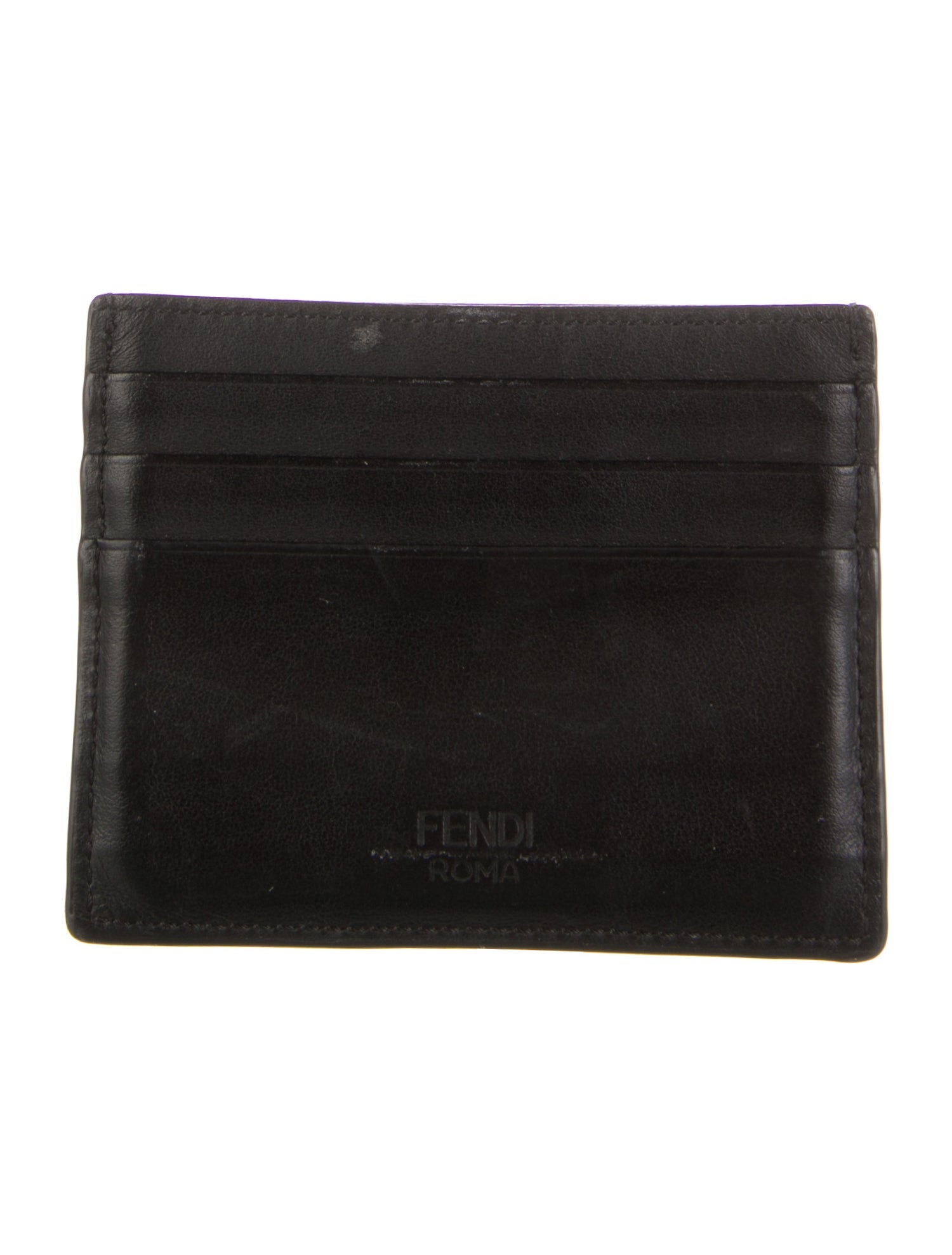 Fendi Monsters Motif Leather Card Holder