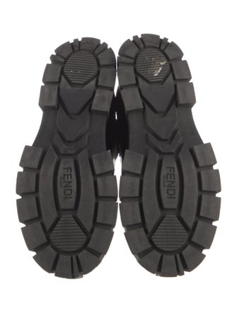 Fendi Zucca FF Logo Leather Chelsea Boots