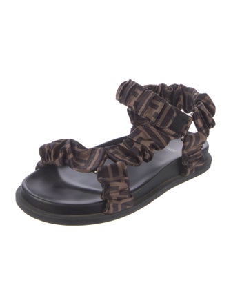 Fendi Zucca FF Logo Printed Gladiator Sandals