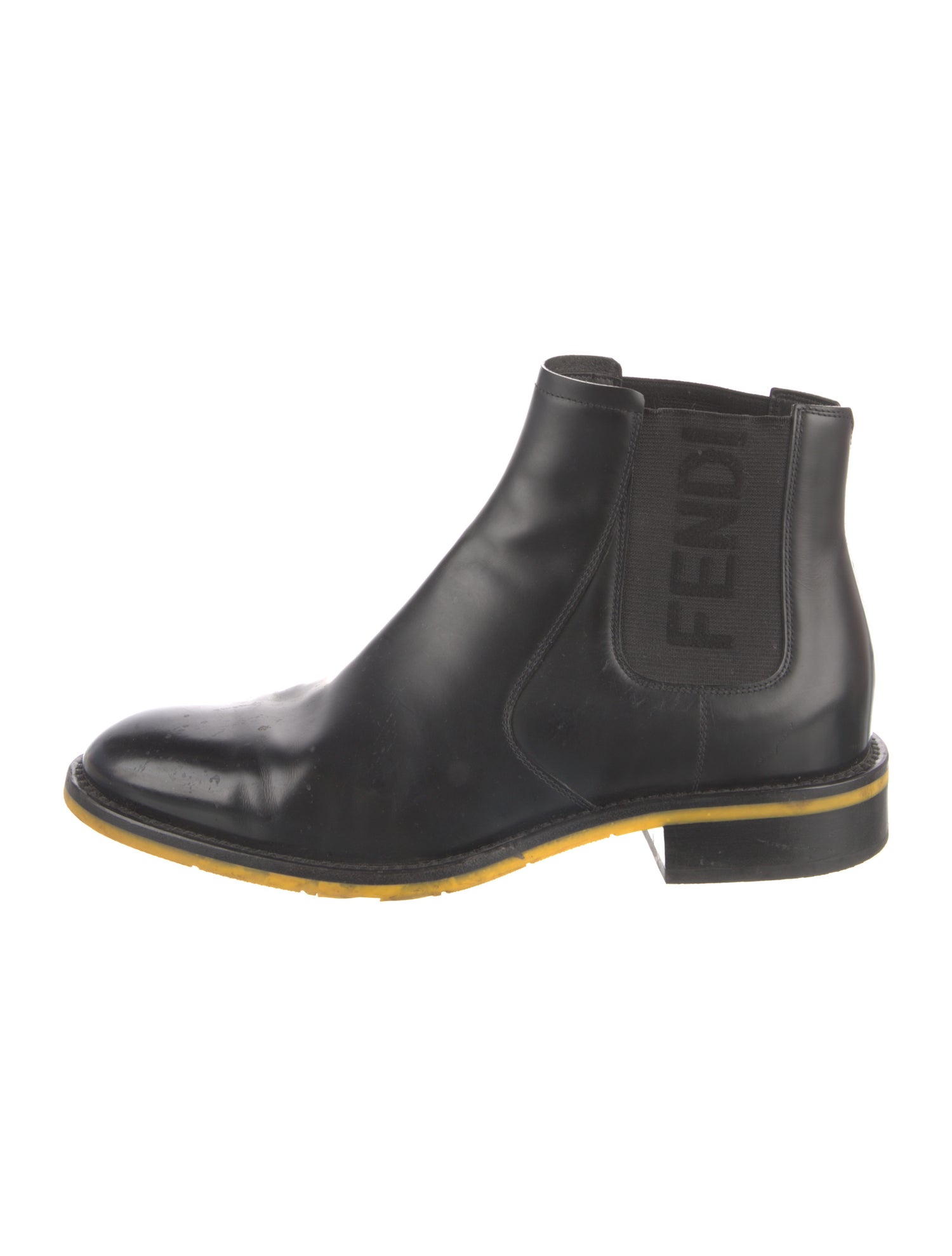 Fendi Leather Chelsea Boots