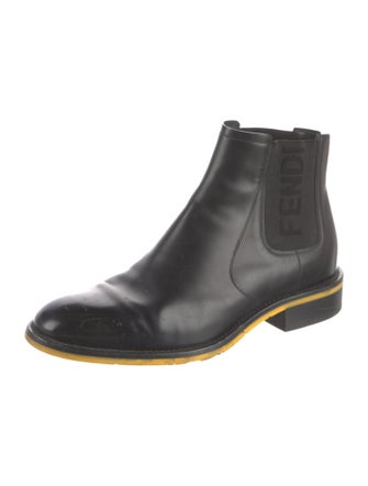 Fendi Leather Chelsea Boots