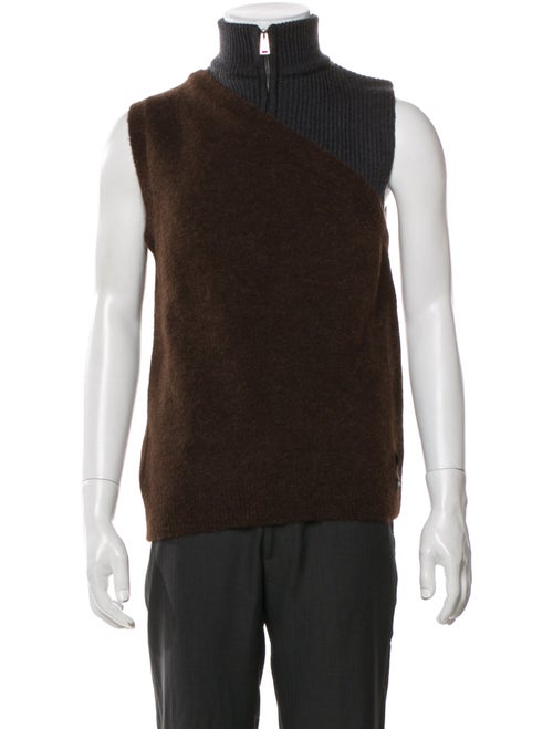 Fendi Zucca FF Logo Turtleneck Sweater Vest