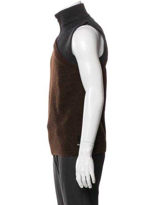 Fendi Zucca FF Logo Turtleneck Sweater Vest