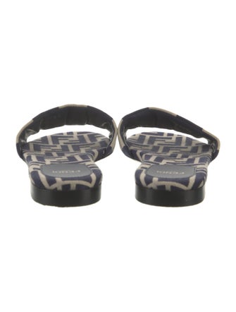 Fendi Zucca FF Logo Printed Slides