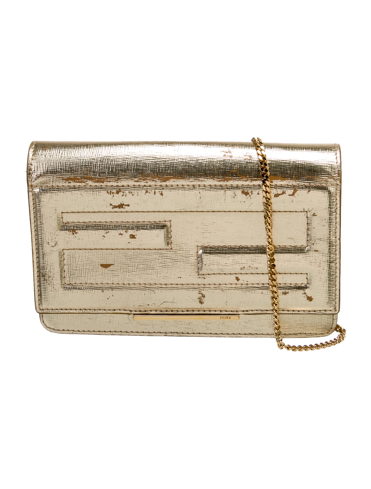 Fendi Leather Tube Wallet On Chain