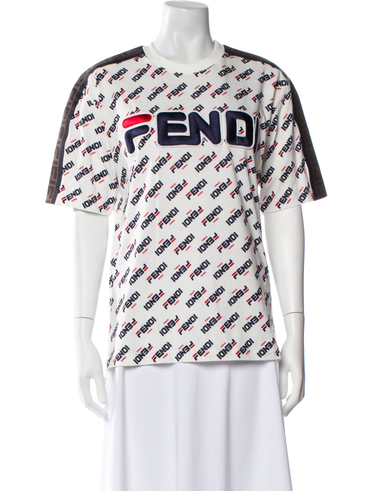 Fendi Printed Crew Neck T-Shirt