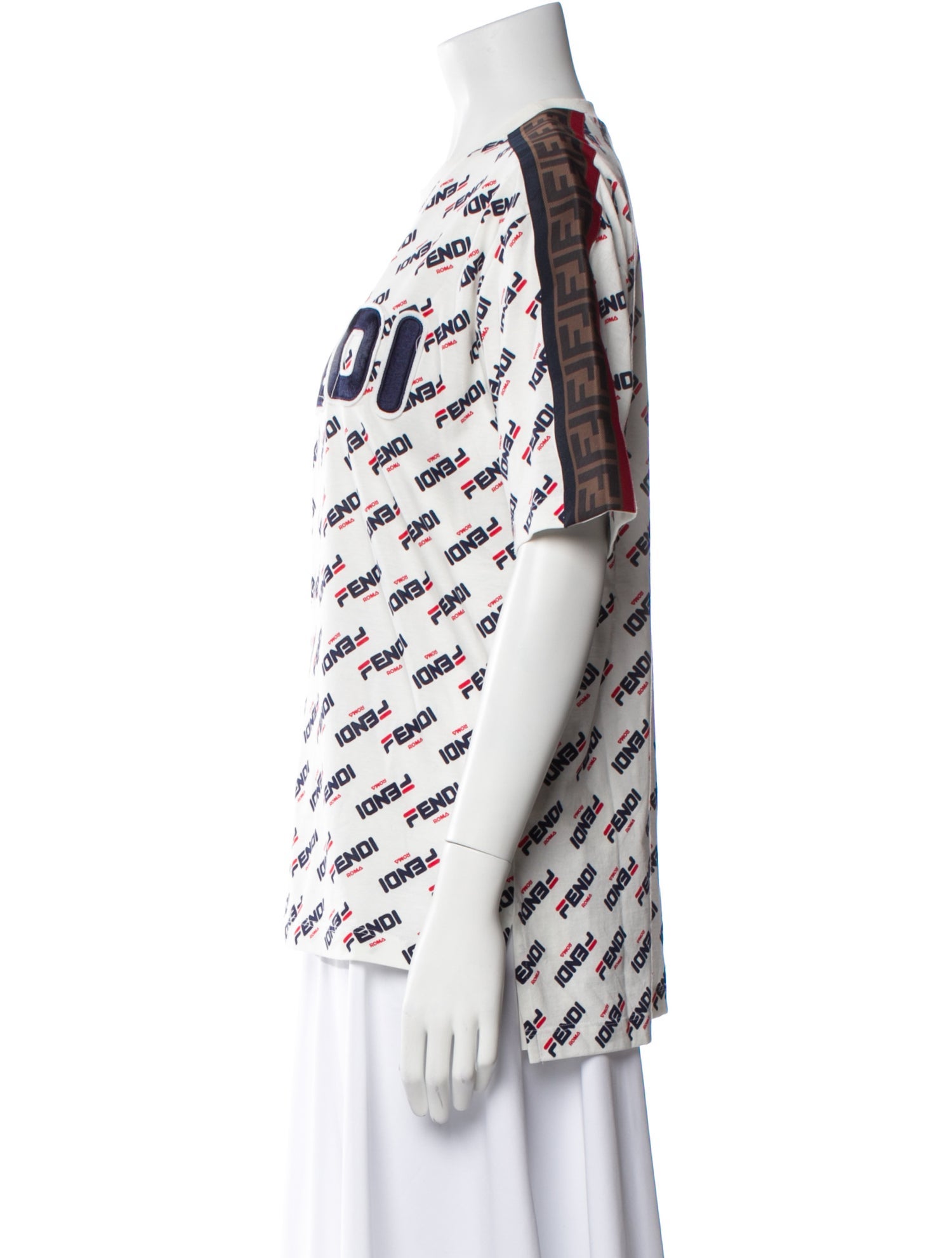 Fendi Printed Crew Neck T-Shirt