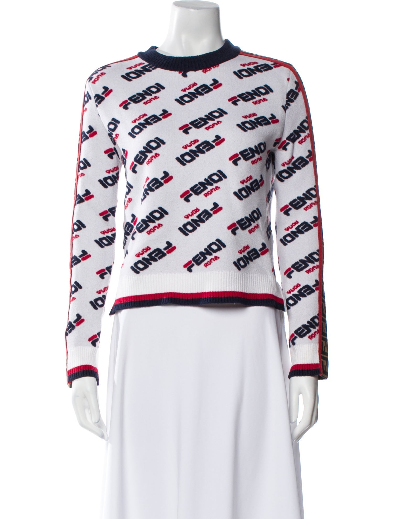 Fendi Printed Mock Neck Sweatshirt