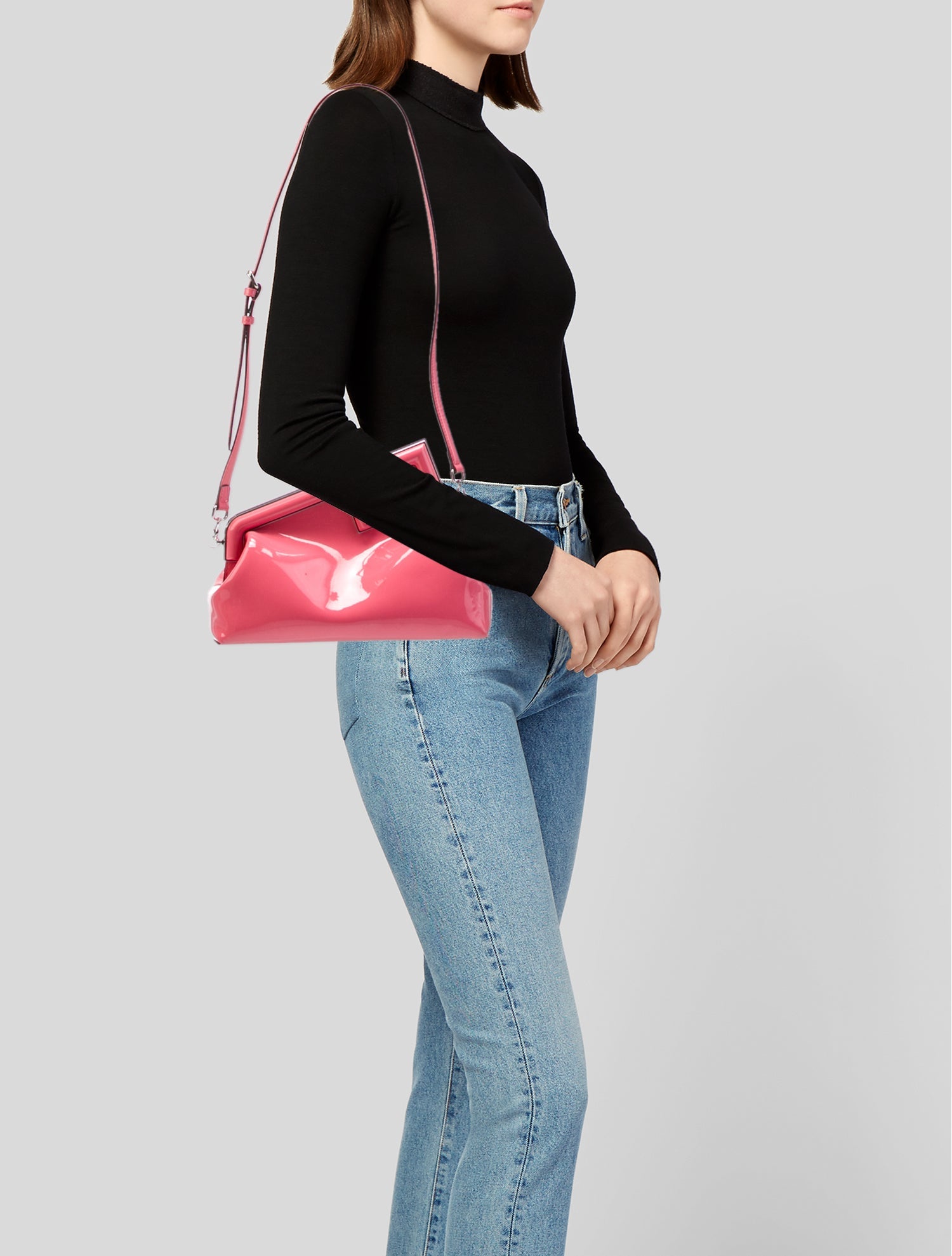 Fendi Patent Leather Crossbody Bag 2023