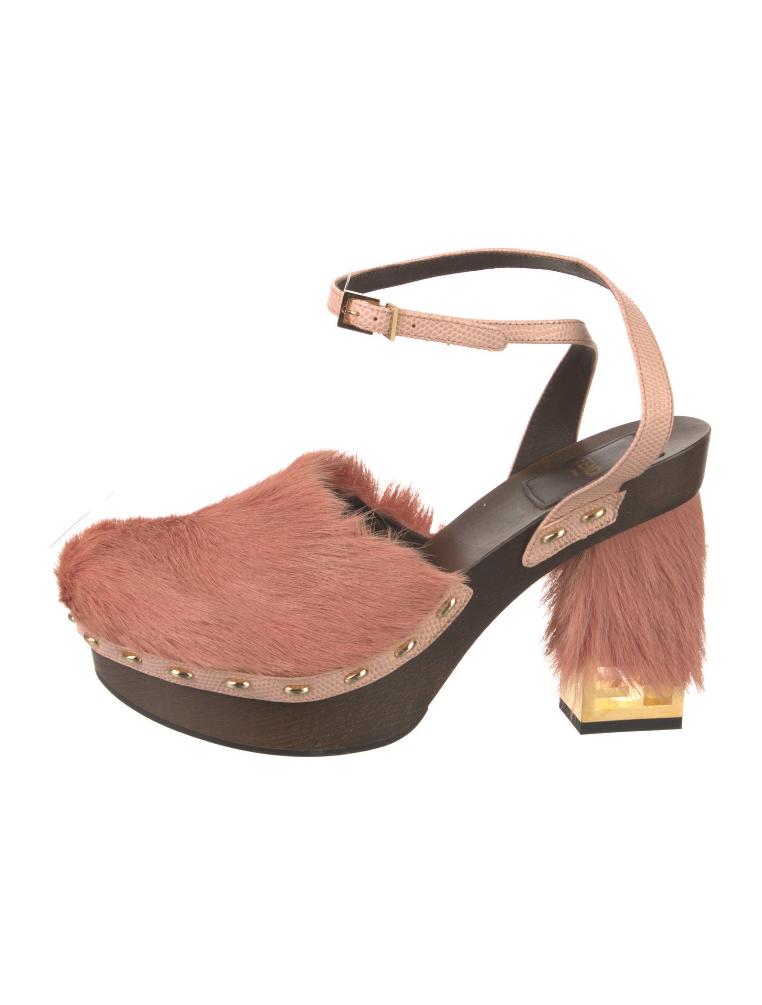 Fendi Ponyhair Slingback Pumps