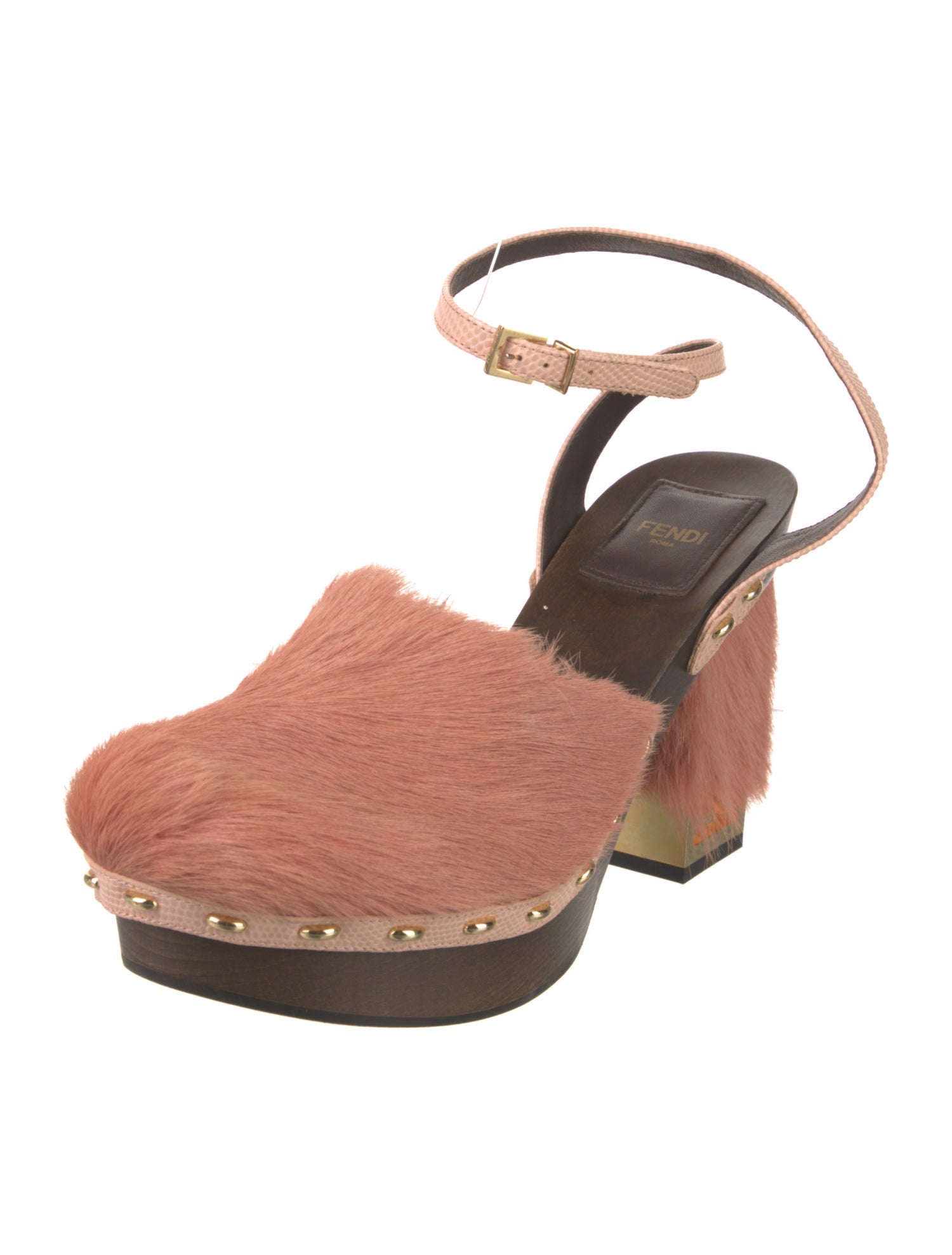 Fendi Ponyhair Slingback Pumps