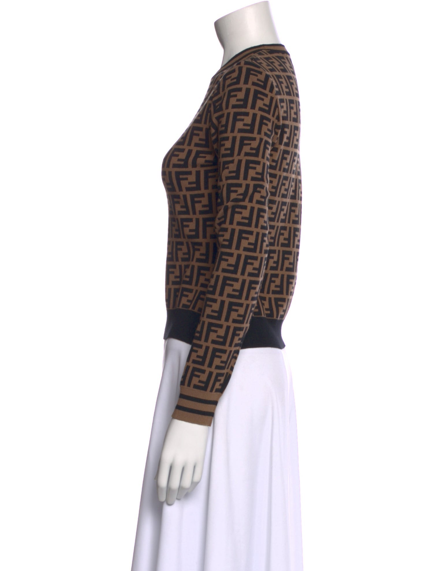 Fendi Printed Crew Neck Sweater